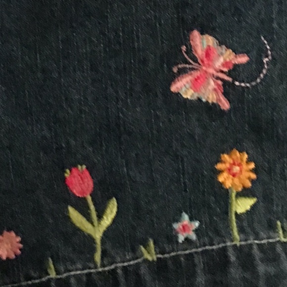 Nannette Girls 3PC Jean Short, Vest, Shirt Embroidered Outfit - 6-9 Months - NWT - Picture 8 of 8